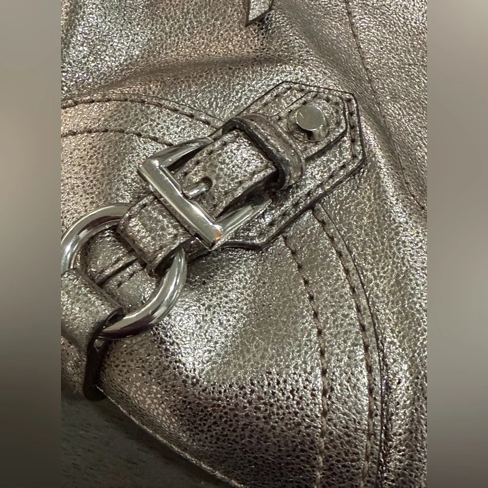 Michael Kors Pewter Metallic Shoulder Bag